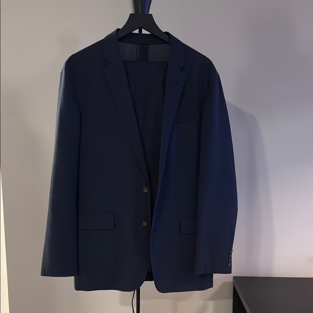 J. Crew Ludlow Slim Unstructured Blue Suit